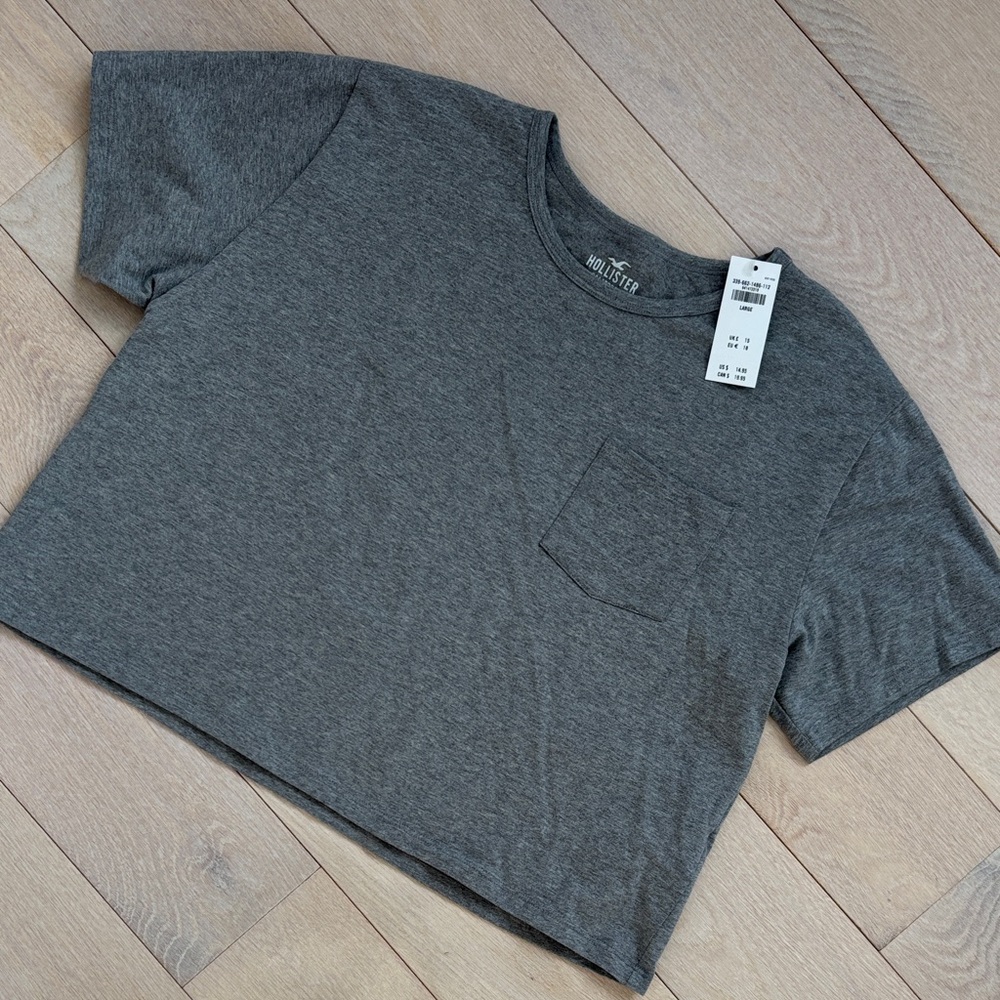New with tags Hollister Gray Short Sleeve Tee